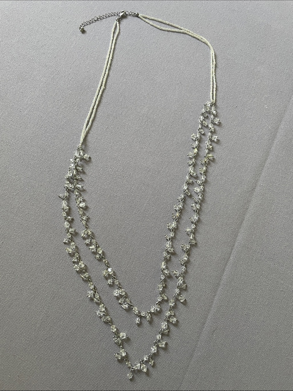 Double Strand Crystal Necklace